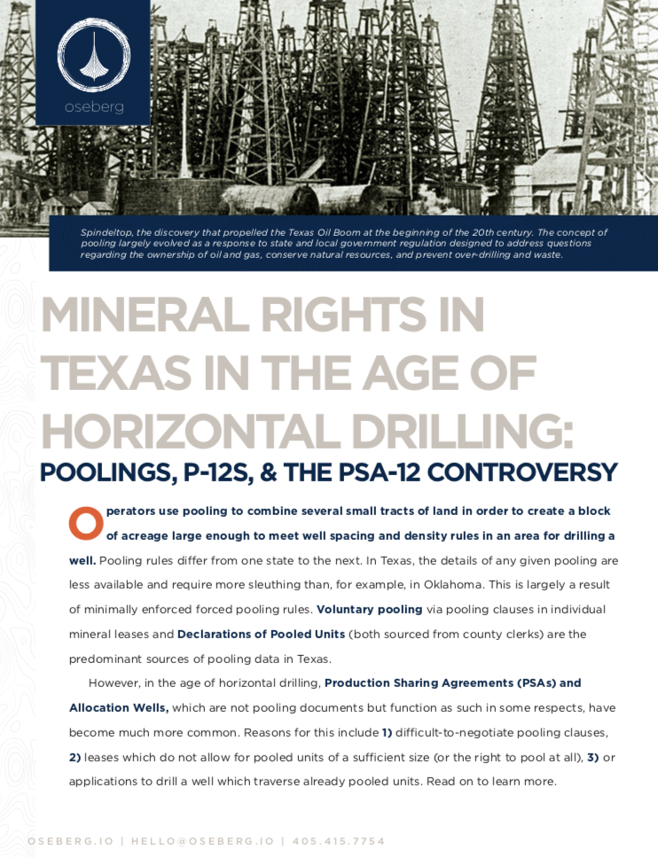 Mineral Rights in Texas: Poolings, P-12s and the PSA-12
